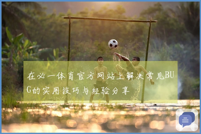 在必一体育官方网站上解决常见BUG的实用技巧与经验分享
