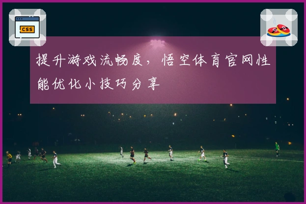 提升游戏流畅度，悟空体育官网性能优化小技巧分享
